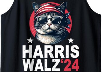 Harris Waltz 2024 Cat Lady Kamala Harris Tim Walz Waltz Tank Top graphic t shirt