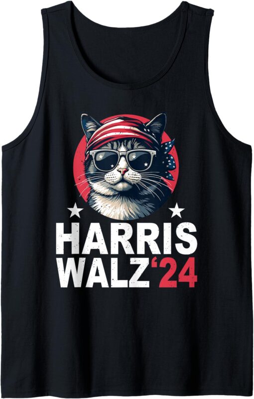 Harris Waltz 2024 Cat Lady Kamala Harris Tim Walz Waltz Tank Top