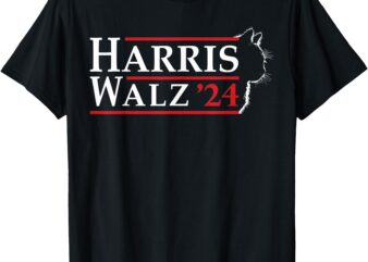 Harris Waltz 2024 Election Cat Lady Kamala Harris Tim Waltz T-Shirt