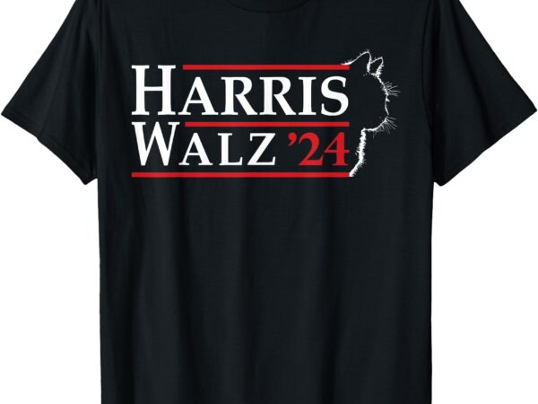 Harris waltz 2024 election cat lady kamala harris tim waltz t-shirt