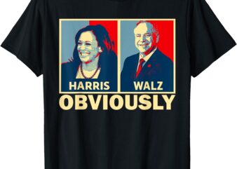 Harris Waltz 2024 Obviously Tim Walz Kamala Harris 2024 T-Shirt