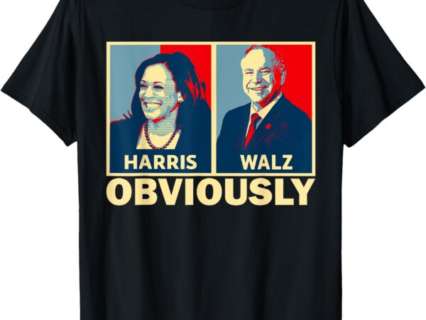 Harris waltz 2024 obviously tim walz kamala harris 2024 t-shirt