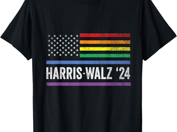 Harris walz 2024 election kamala tim waltz american lgbt t-shirt