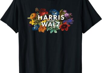 Harris Walz 2024 Floral Feminine Women Harris Waltz 2024 T-Shirt