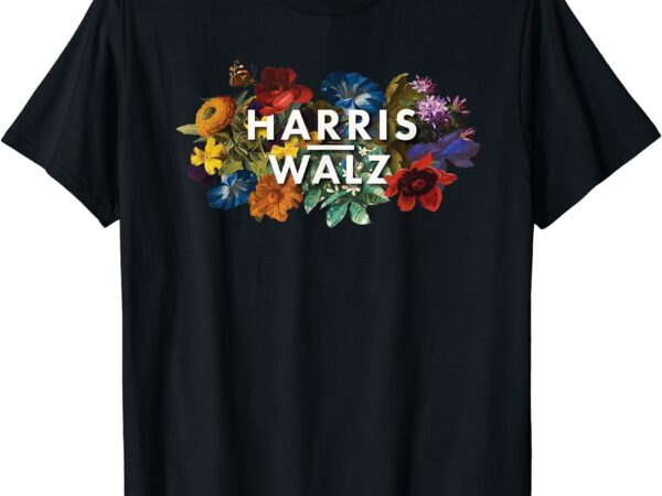 Harris walz 2024 floral feminine women harris waltz 2024 t-shirt