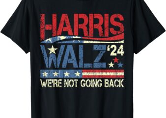 Harris Walz 2024 Kamala Harris 2024 Tim Walz 2024 USA Flag T-Shirt