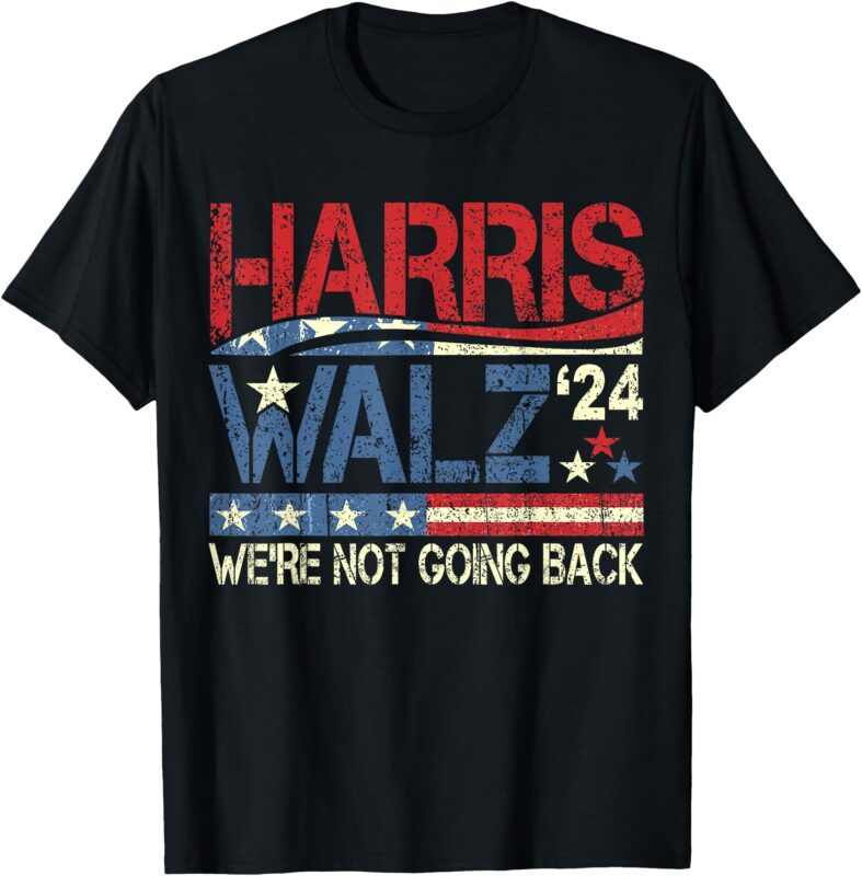 Harris Walz 2024 Kamala Harris 2024 Tim Walz 2024 USA Flag T-Shirt