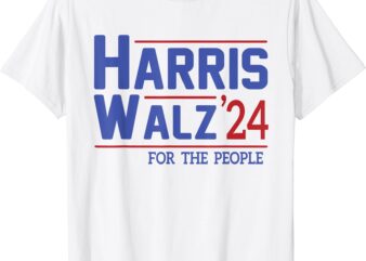 Harris Walz 2024 President American Flag Kamala Harris Waltz T-Shirt