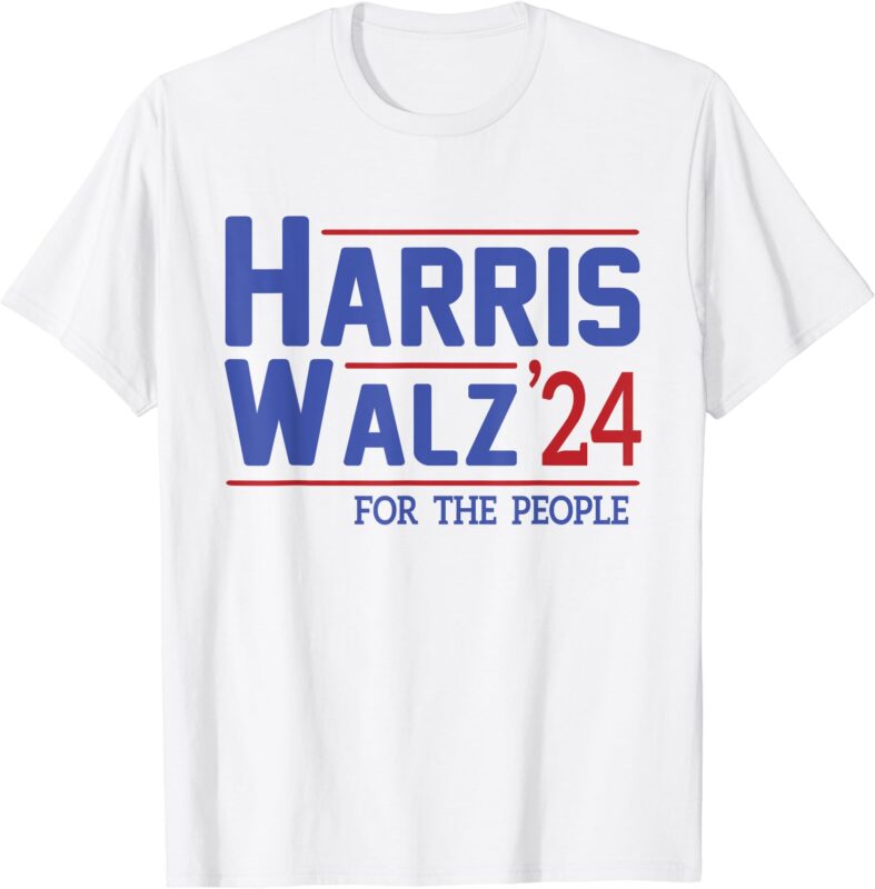 Harris Walz 2024 President American Flag Kamala Harris Waltz T-Shirt