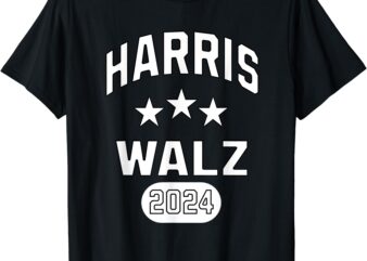 Harris Walz 2024 for President Stars Kamala Harris Tim Walz T-Shirt