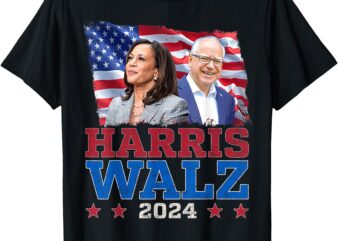 Harris Walz President Election 2024 Kamala Harris Tim Walz T-Shirt