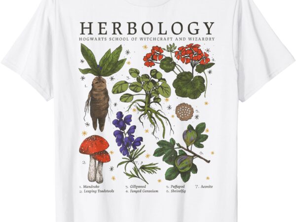 Harry potter herbology plants short sleeve t-shirt