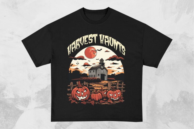 Halloween Farm T-shirt Design Bundle