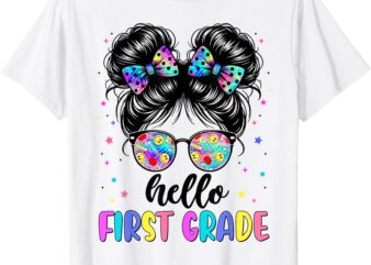 Hello First Grade Back to School First Day of 1st Grade T-Shirt