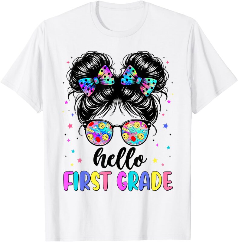 Hello First Grade Back to School First Day of 1st Grade T-Shirt