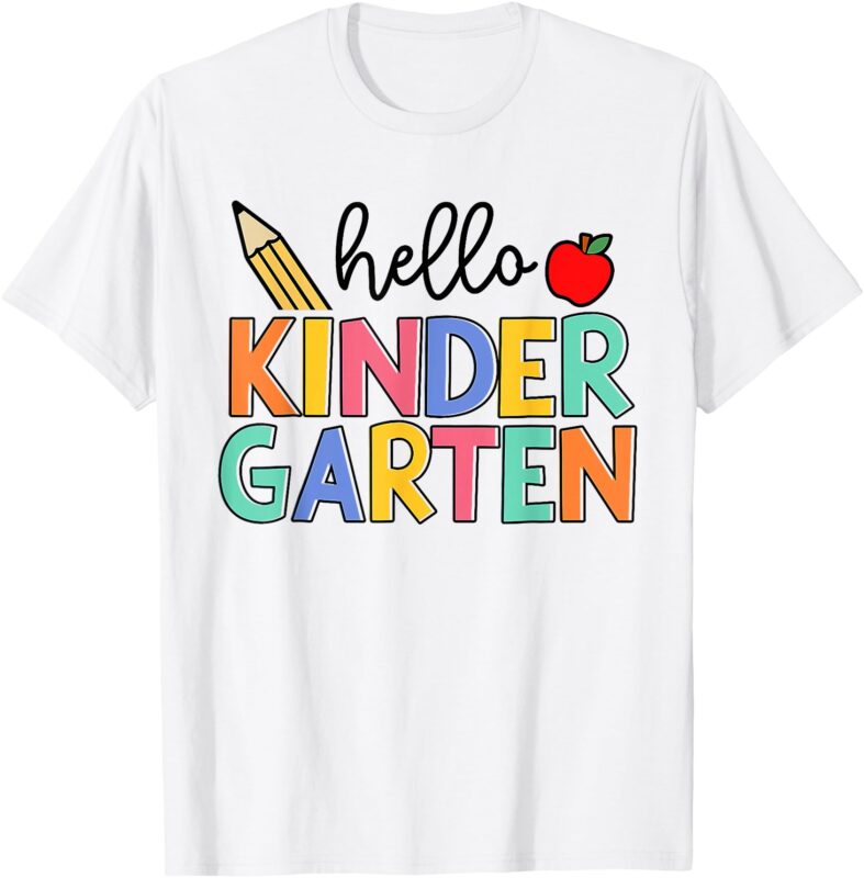 Hello Kindergarten Team Kinder Back to School Teacher Kids T-Shirt