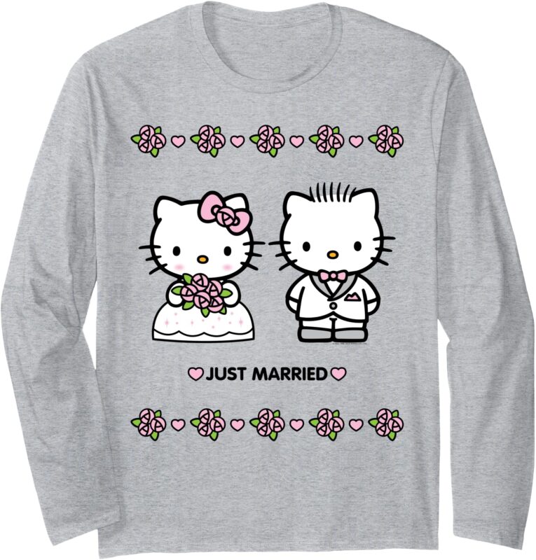 Hello Kitty and Dear Daniel _Just Married_ Long Sleeve Shirt Long Sleeve T-Shirt