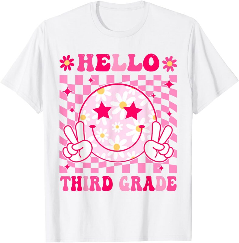 Hello Third Grade Back To School First Day of 3rd Grade T-Shirt