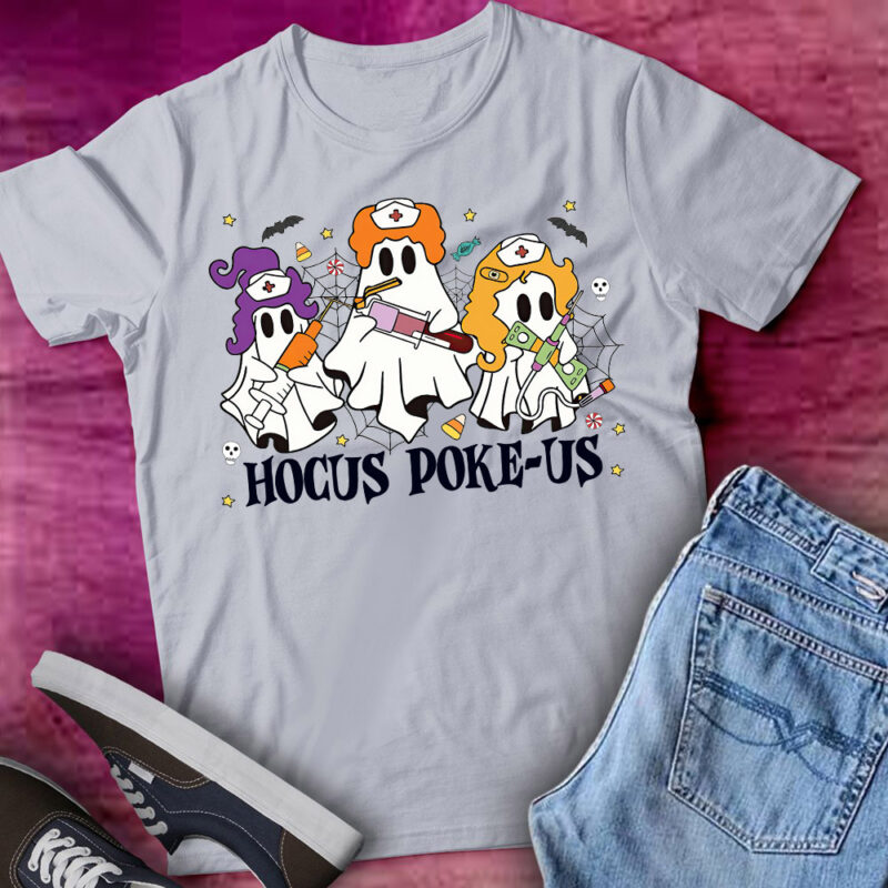 Hocus Poke-us Witch Nurse Halloween Medical Lab Tech Halloween Shirt ltsp