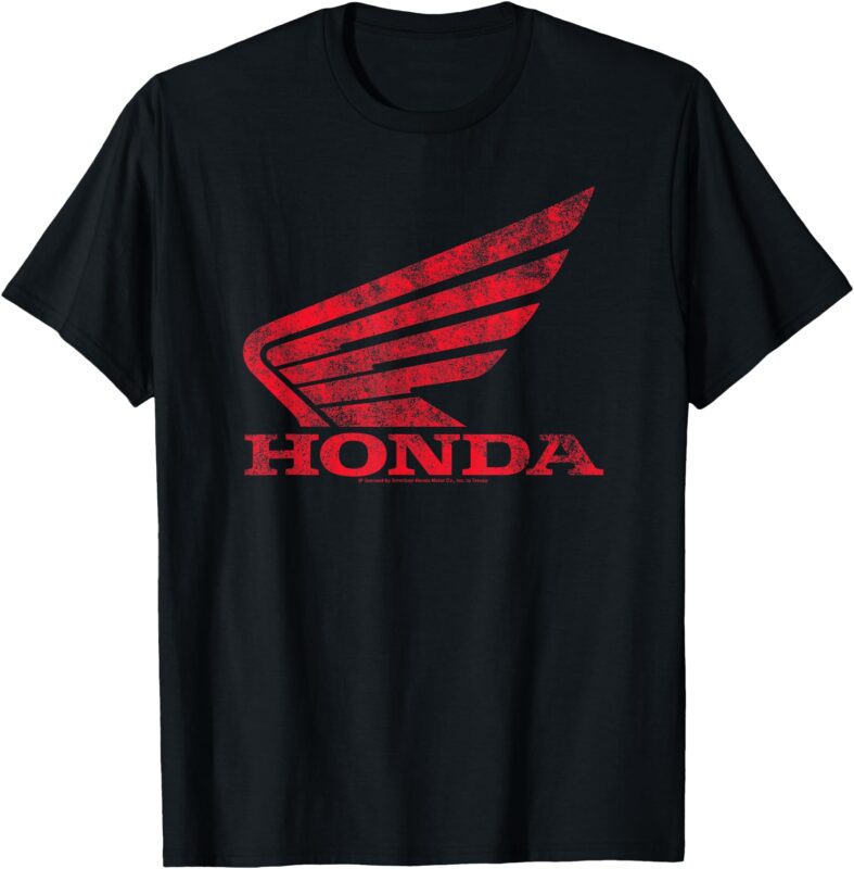 Honda Distressed Powersports Wing T-Shirt