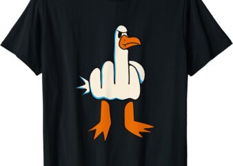 I Don’t Give A Duck Middle Finger Funny Offensive Rude T-Shirt