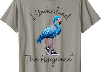 I Understand The Assignment Flamingo Chucks Comma La T-Shirt