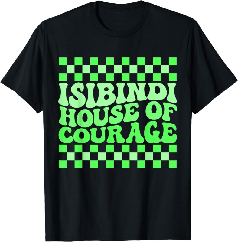 ISIBINDI House Of Courage Green Retro Groovy Social ISIBINDI T-Shirt