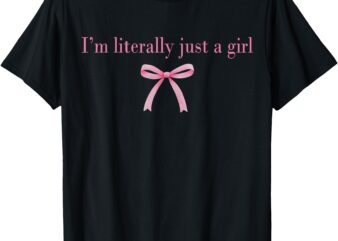 I’m Literally Just A Girl Sad Hamster Meme With Pink Ribbon T-Shirt