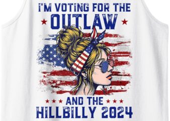 I’m Voting For the Outlaw and the Hillbilly 2024 US Flag Tank Top