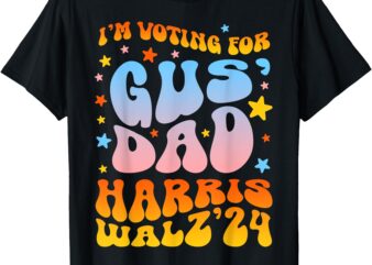 I’m Voting for Gus Dad Vote Harris Walz 2024 Boho Women T-Shirt