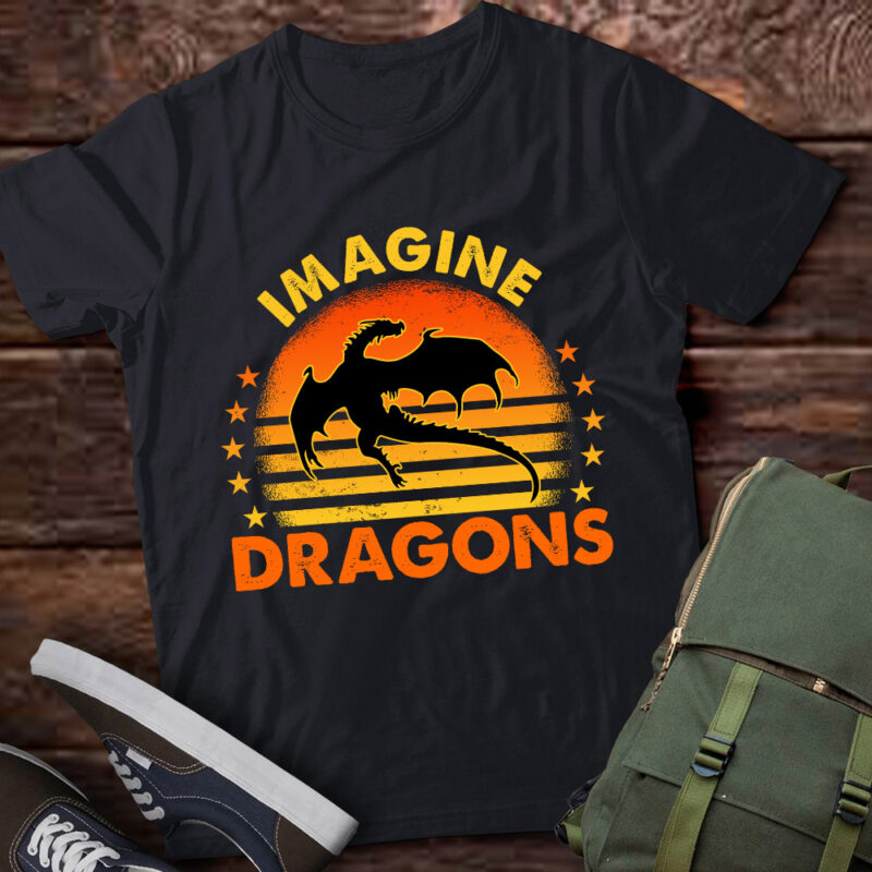 Imagine Magical And Mythical Fantasy Dragons Boys Girls T-Shirt ltsp