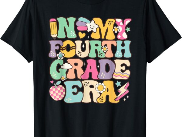 In my fourth grade era back to school retro groovy 4th grade t-shirt