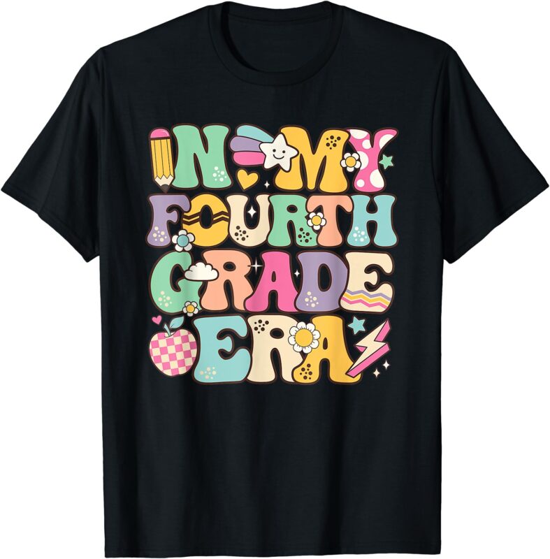 In My Fourth Grade Era Back To School Retro Groovy 4th Grade T-Shirt