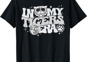 In My Tigers Era Back to School Mascot Spirit Game Groovy T-Shirt