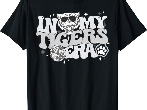 In my tigers era back to school mascot spirit game groovy t-shirt