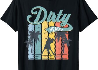 Island Glow T-Shirt Dirty Heads Retro Beach Humor Palms Summer Vibes