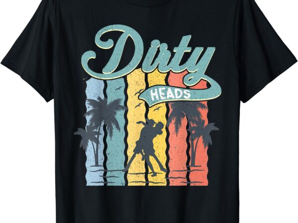 Island glow t-shirt dirty heads retro beach humor palms summer vibes