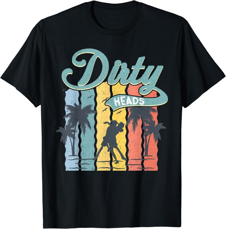 Island Glow T-Shirt Dirty Heads Retro Beach Humor Palms Summer Vibes