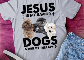 Jesus is my savior dogs are my therapy T-Shirt ltsp