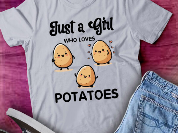 Just a girl who loves potato vegan vegetable lover gift lts-d vector clipart