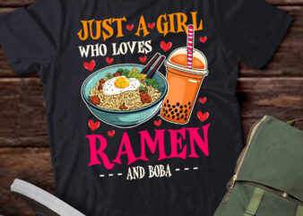 Just a girl who loves Ramen and Boba bubble tea Tea Japanese T-Shirt ltsp