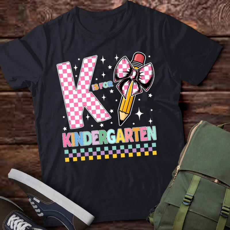 K Is For Kindergarten Teacher Coquette Bow Back to School lts-d