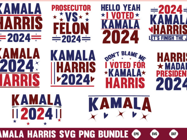 Kamala harris svg png kamala harris 2024 bundle t shirt vector art