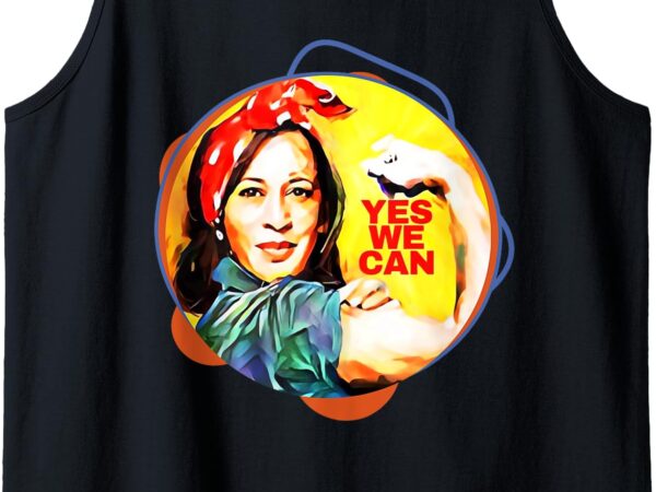 Kamala harris 2024 yes we can patriotic american design tank top