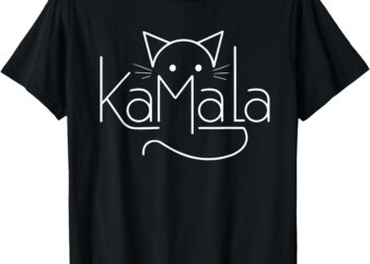 Kamala Harris Cat Lettering Positive Minimalist T-Shirt