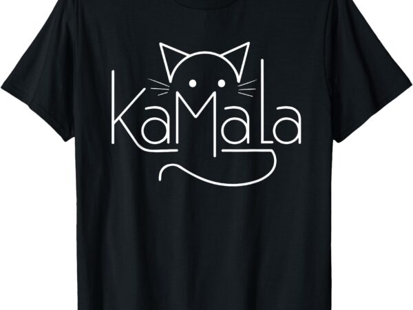 Kamala harris cat lettering positive minimalist t-shirt