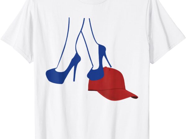 Kamala harris heels stepping on red funny hat vote 2024 t-shirt