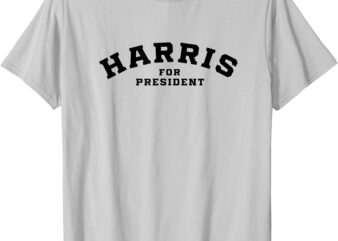 Kamala Harris Simple Curved Type Kamala Harris for President T-Shirt