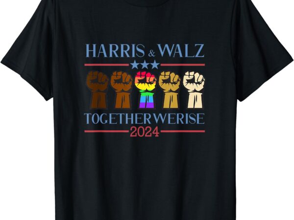 Kamala harris tim walz 2024 election lgbt harris walz waltz t-shirt