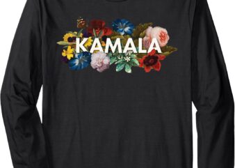 Kamala Harris Vintage Floral Feminist First Female President Long Sleeve T-Shirt